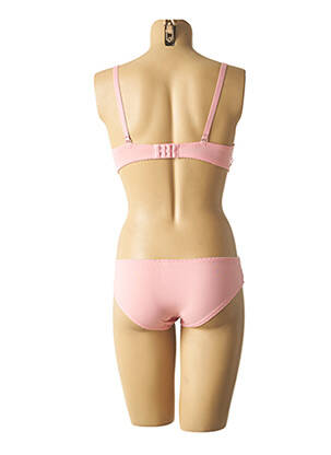 Ensemble lingerie bretelles élastiquées ajustables rose HANA femme