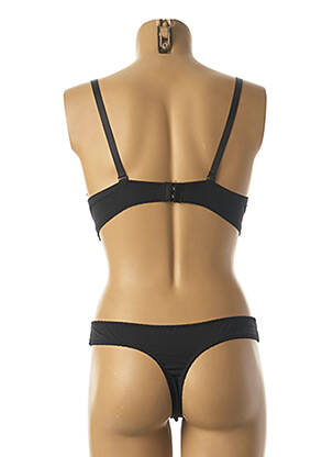 Ensemble lingerie string noir HANA femme