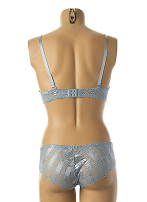 Ensemble lingerie tanga bleu HANA femme