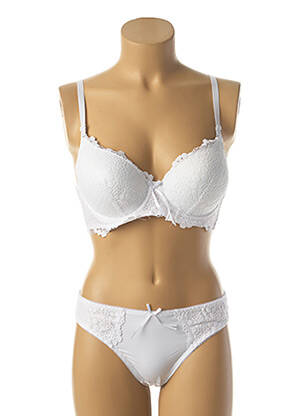 Ensemble lingerie string blanc HANA femme