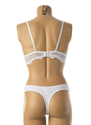 Ensemble lingerie string blanc HANA femme