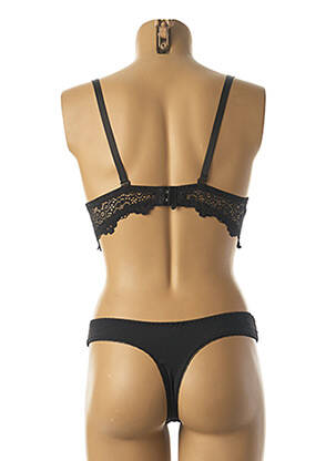 Ensemble lingerie string noir HANA femme