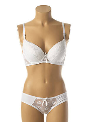 Ensemble lingerie culotte blanc HANA femme