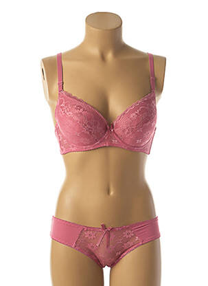 Ensemble lingerie culotte rose HANA femme