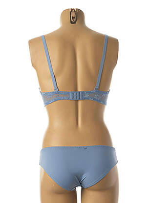 Ensemble lingerie culotte bleu HANA femme