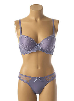 Ensemble lingerie string violet HANA femme