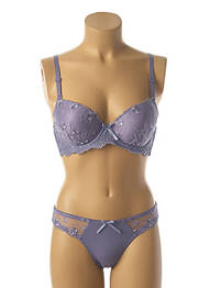 Ensemble lingerie string violet HANA femme
