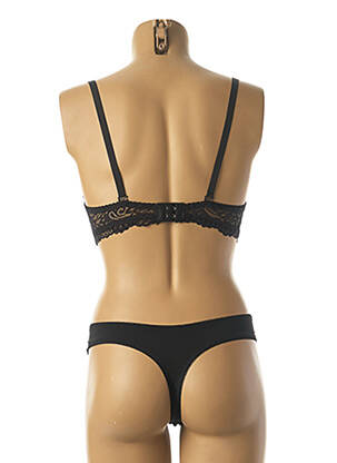 Ensemble lingerie string noir HANA femme