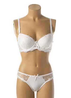 Ensemble lingerie string blanc HANA femme