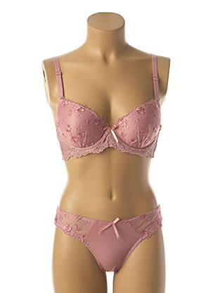 Ensemble lingerie string rose HANA femme