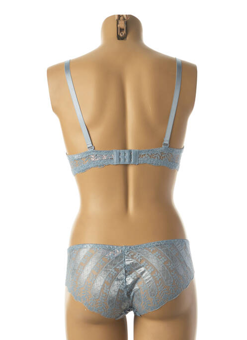 Ensemble lingerie tissage dentelle bleu HANA femme