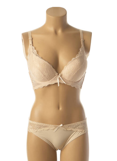Ensemble lingerie bretelles élastiquées ajustables chair HANA femme