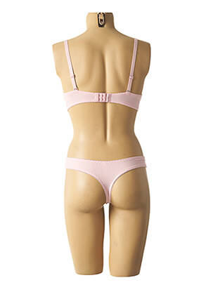 Ensemble lingerie tissage dentelle rose HANA femme