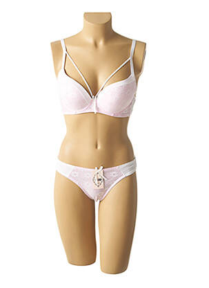 Ensemble lingerie tissage dentelle blanc HANA femme
