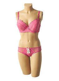 Ensemble lingerie culotte rose HANA femme
