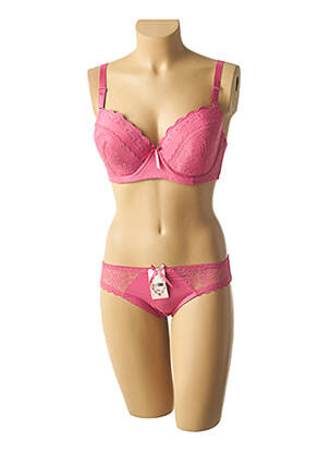 Ensemble lingerie culotte rose HANA femme