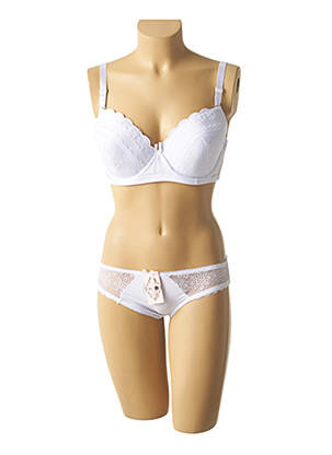 Ensemble lingerie culotte blanc HANA femme
