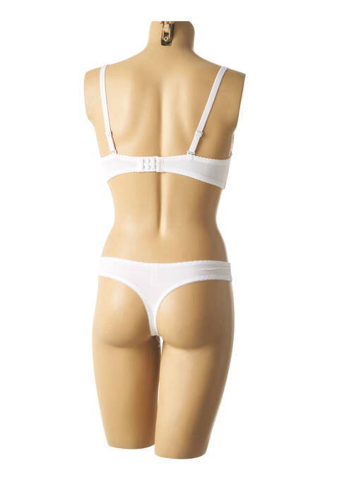 Ensemble lingerie tissage dentelle blanc HANA femme