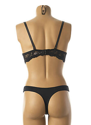 Ensemble lingerie string noir HANA femme