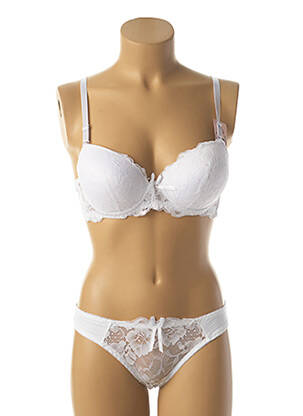 Ensemble lingerie string blanc HANA femme