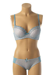 Ensemble lingerie culotte bleu HANA femme