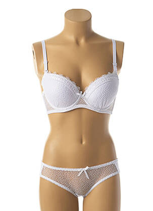 Ensemble lingerie culotte blanc HANA femme