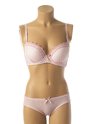 Ensemble lingerie culotte rose HANA femme