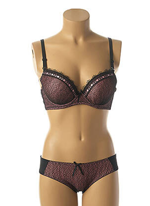 Ensemble lingerie culotte noir HANA femme