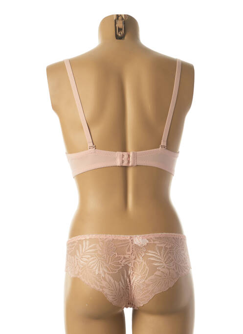 Ensemble lingerie bretelles élastiquées ajustables rose HANA femme