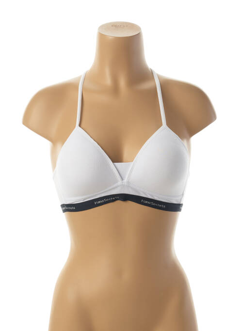 Soutien-gorge effet matière satinée haut soutien-gorge moulé blanc HANA femme