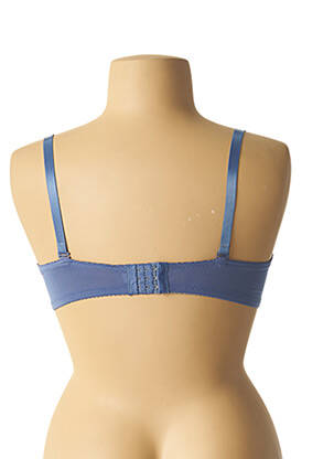 Soutien-gorge tissage dentelle haut soutien-gorge moulé bleu HANA femme