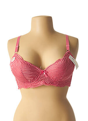 Soutien-gorge tissage dentelle rose HANA femme