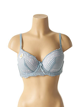 Soutien-gorge légère et transparente haut soutien-gorge moulé bleu HANA femme