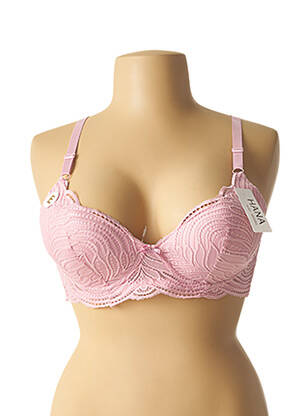 Soutien-gorge légère et transparente haut soutien-gorge moulé rose HANA femme