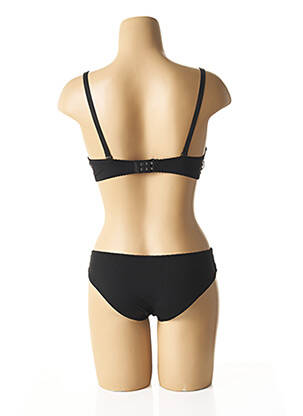 Ensemble lingerie bretelles élastiquées ajustables noir HANA femme