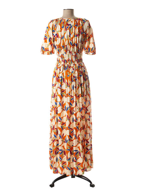 Robe mi-longue beige COMPAÑIA FANTASTICA pour femme