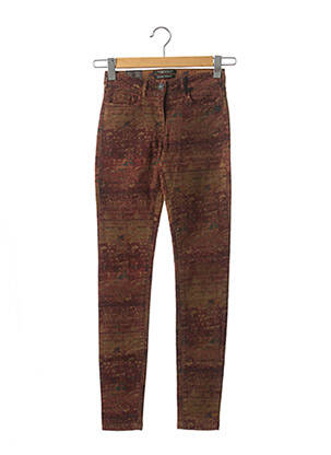 Pantalon slim taille basse taille basse rouge MAISON SCOTCH femme