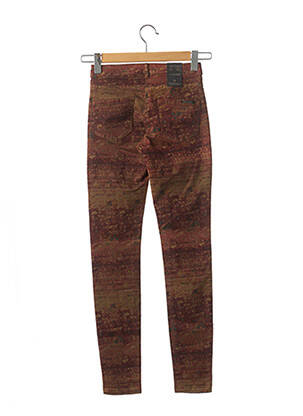 Pantalon slim taille basse taille basse rouge MAISON SCOTCH femme