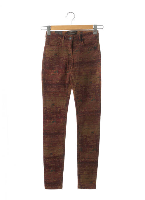 Pantalon slim taille basse taille basse rouge MAISON SCOTCH femme
