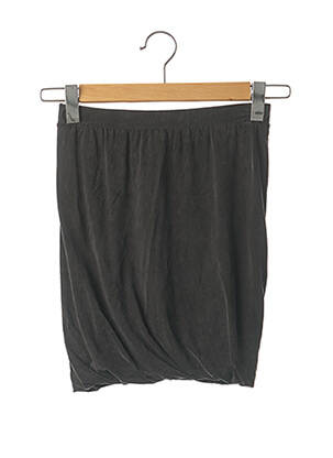 Jupe courte taille élastique gris AMERICAN VINTAGE femme