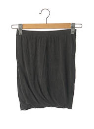 Jupe courte taille élastique gris AMERICAN VINTAGE femme