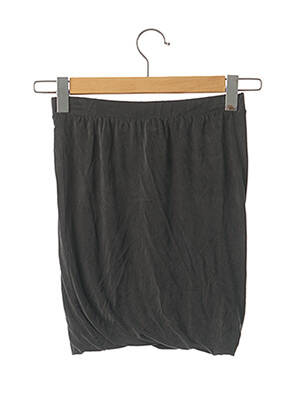 Jupe courte taille élastique gris AMERICAN VINTAGE femme