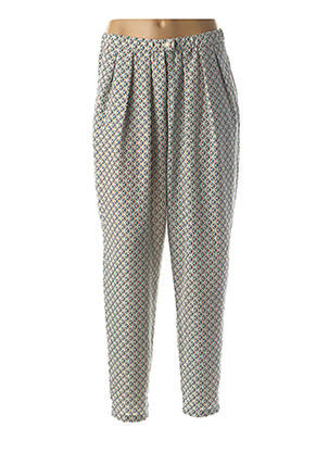 Pantalon droit taille élastique bleu MOLLY BRACKEN femme