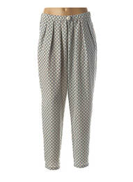 Pantalon droit tissage crêpe bleu MOLLY BRACKEN femme