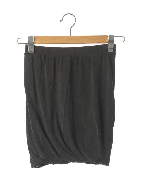 Jupe courte taille élastique gris AMERICAN VINTAGE femme