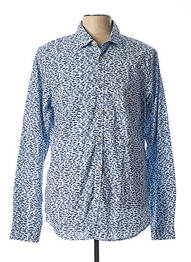 Chemise manches longues imprimé fantaisie bleu JACK & JONES homme