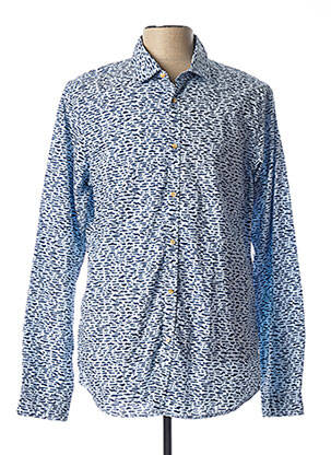 Chemise manches longues imprimé fantaisie bleu JACK & JONES homme