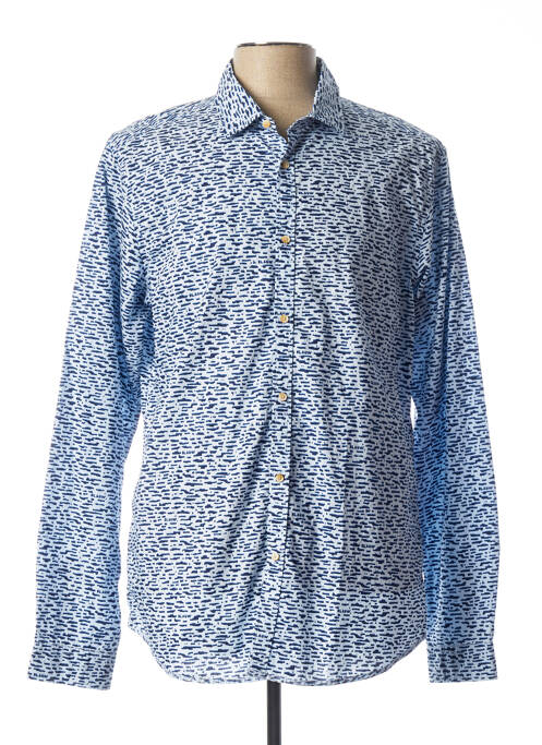 Chemise manches longues bleu JACK & JONES pour homme
