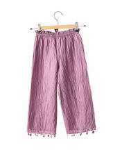 Pantalon droit violet LILI GAUFRETTE pour fille seconde vue