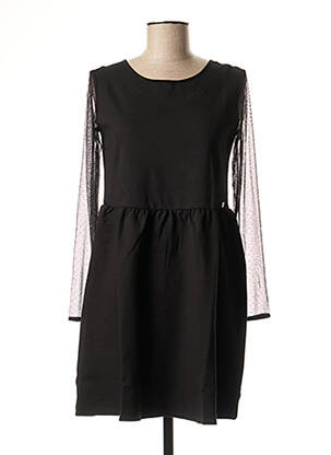 Robe courte manches longues manches longues noir IKKS femme